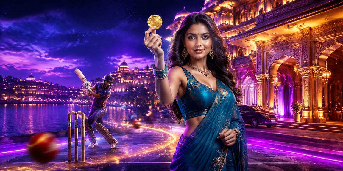 Indian woman playing online card games at home with excitement